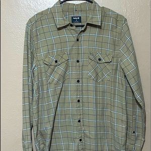 Mens size small long sleeve plaid Hurley shirt
